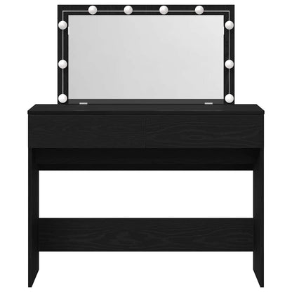 vidaXL Dressing Table Black Oak 100 x 40 x 120 cm Engineered Wood