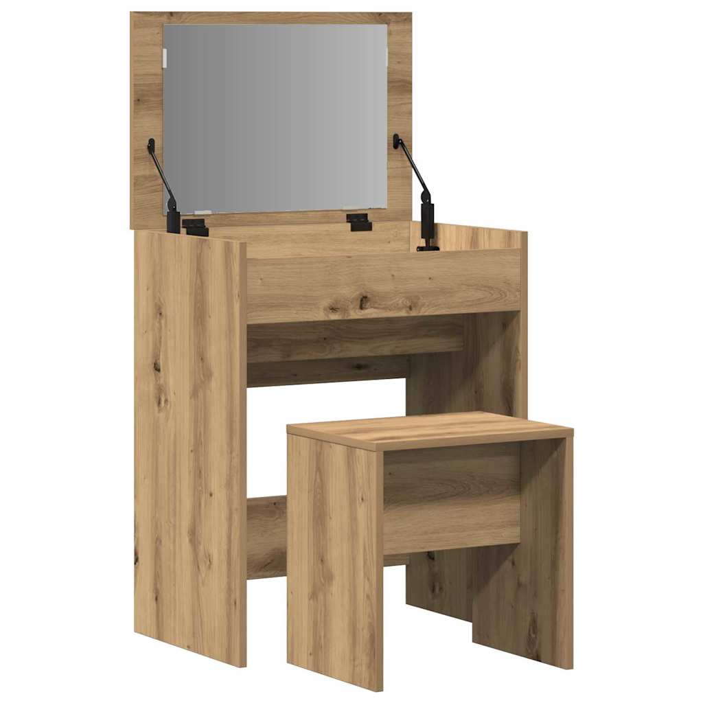 vidaXL Dressing Table 2 pcs Artisan oak 60 x 40 x 75 cm