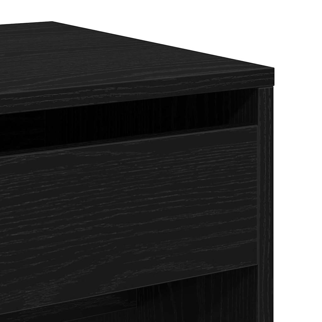 vidaXL Dressing Table 2 pcs Black oak 60 x 40 x 75 cm Engineered Wood