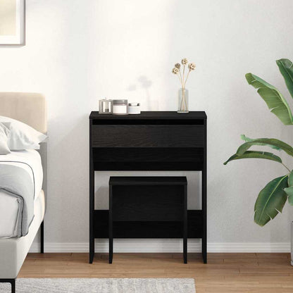 vidaXL Dressing Table 2 pcs Black oak 60 x 40 x 75 cm Engineered Wood