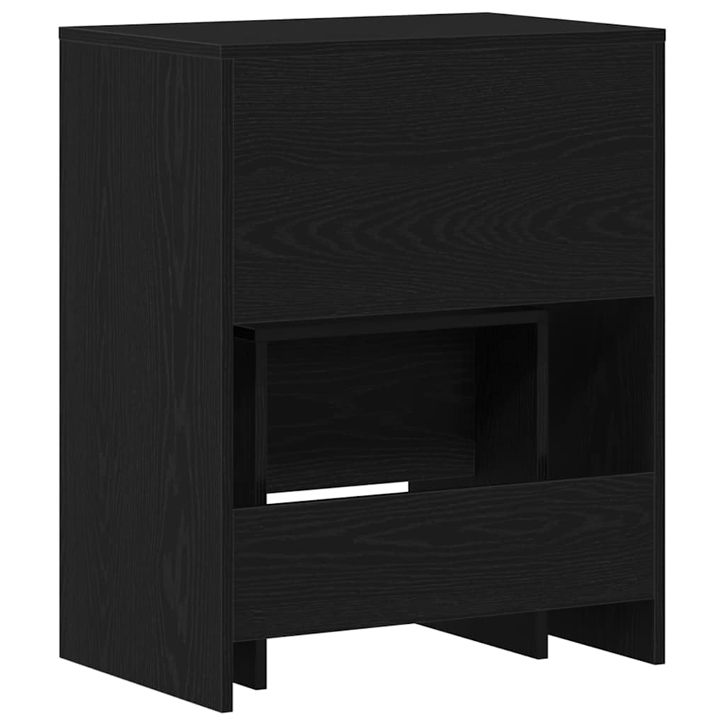 vidaXL Dressing Table 2 pcs Black oak 60 x 40 x 75 cm Engineered Wood