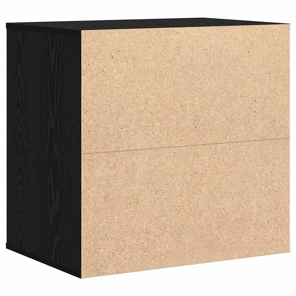 vidaXL Drawer Cabinet Black 61 x 41 x 58 cm Engineered Wood