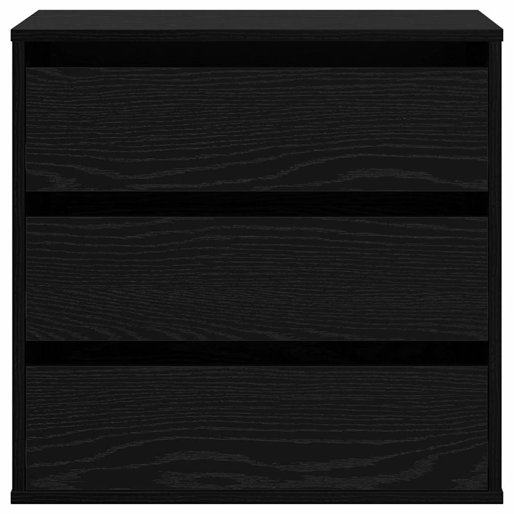 vidaXL Drawer Cabinet Black 61 x 41 x 58 cm Engineered Wood