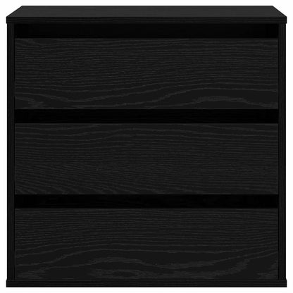 vidaXL Drawer Cabinet Black 61 x 41 x 58 cm Engineered Wood