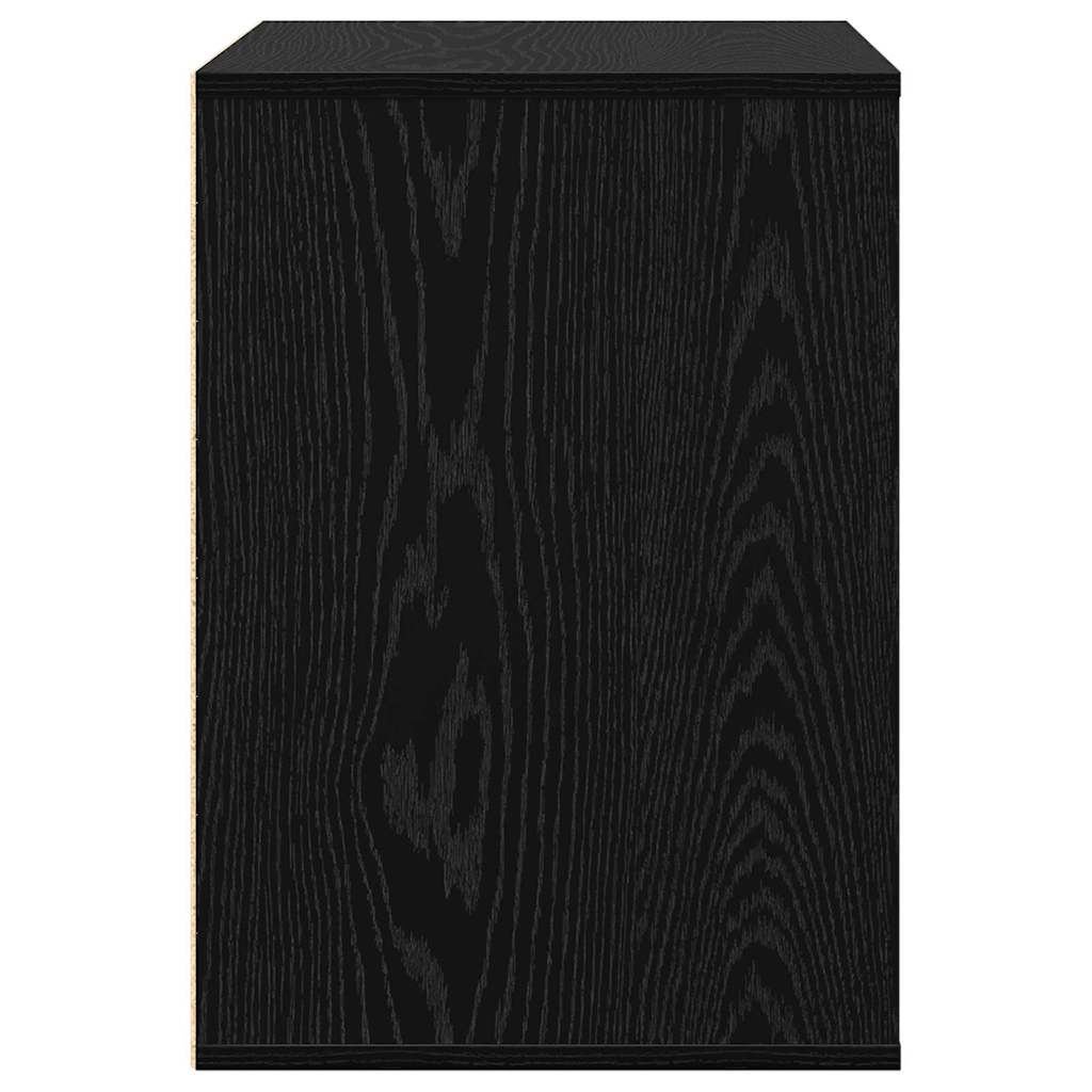 vidaXL Drawer Cabinet Black 61 x 41 x 58 cm Engineered Wood