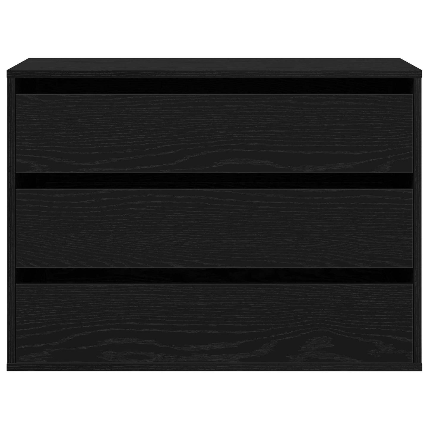 vidaXL Drawer Cabinet Black 80 x 41 x 58 cm Engineered Wood