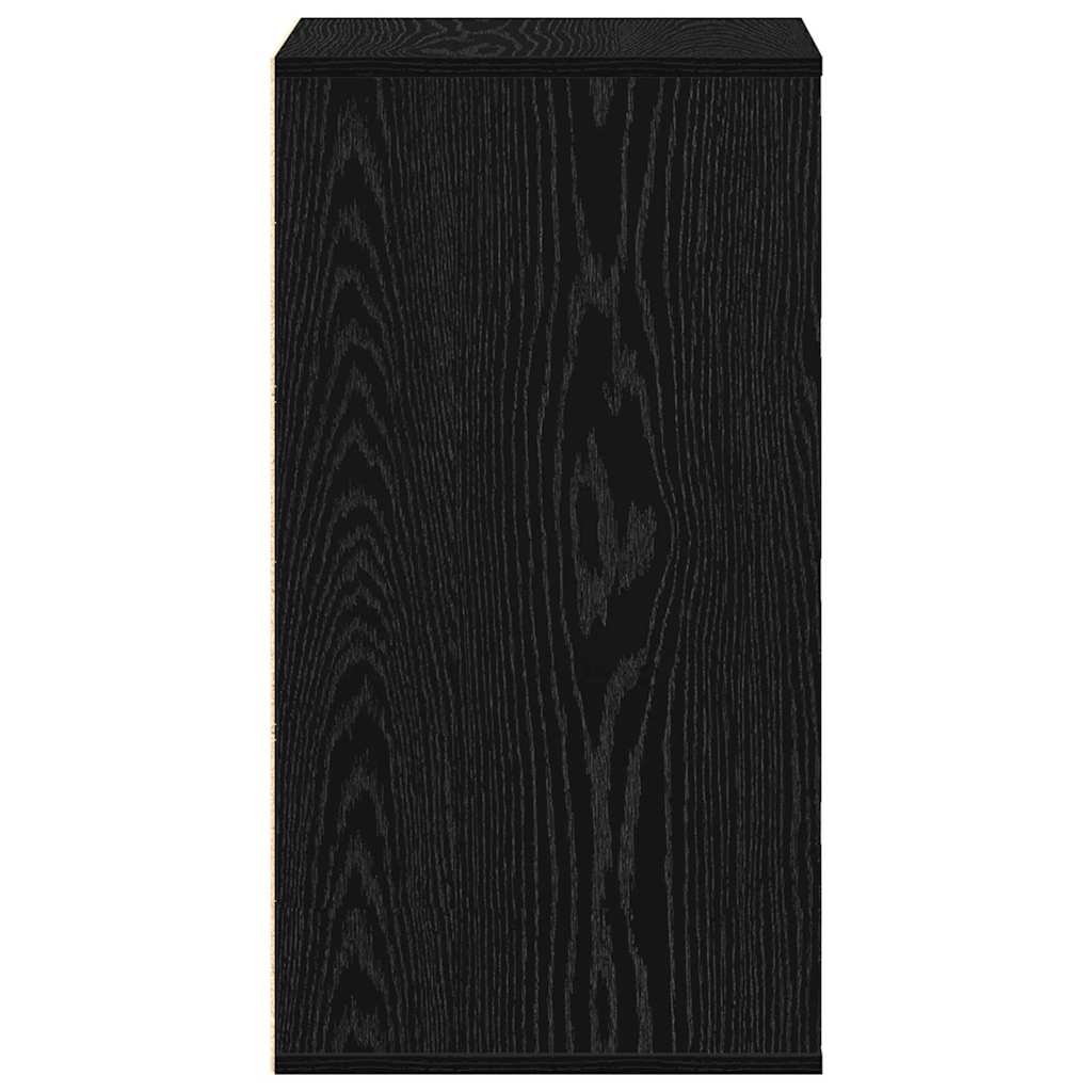 vidaXL Drawer Cabinet Black 40 x 41 x 76 cm Engineered Wood