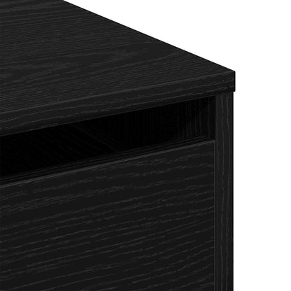 vidaXL Drawer Cabinet Black 60 x 41 x 76 cm Engineered Wood