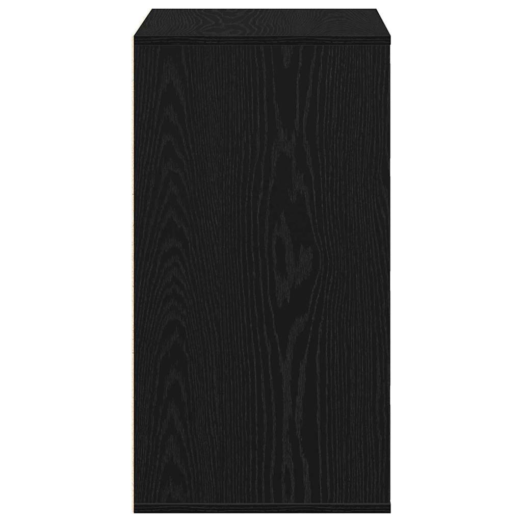 vidaXL Drawer Cabinet Black 60 x 41 x 76 cm Engineered Wood