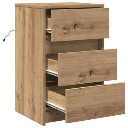 vidaXL Bedside Cabinet Artisan Oak 38 x 34 x 61 cm Engineered wood
