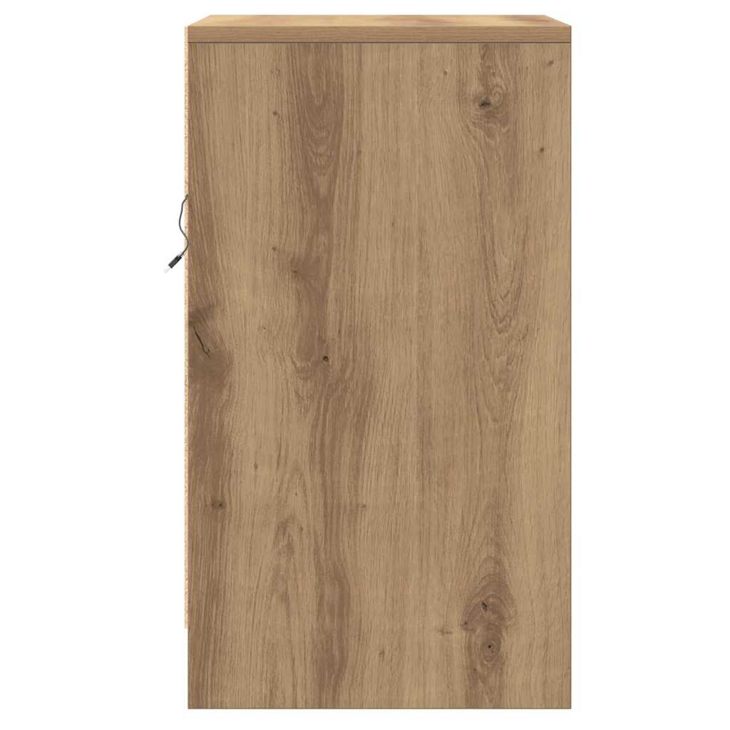 vidaXL Bedside Cabinet Artisan Oak 38 x 34 x 61 cm Engineered wood