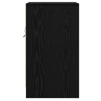 vidaXL Bedside Cabinet Black Oak 38 x 34 x 61 cm Engineered wood