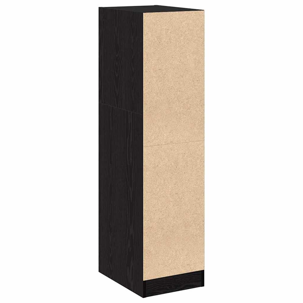 vidaXL Apothecary Cabinet Black oak 30 x 41 x 118 cm Engineered wood