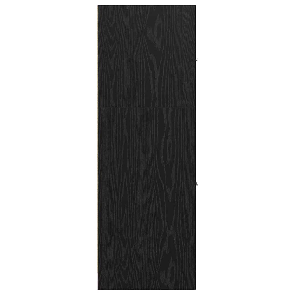 vidaXL Apothecary Cabinet Black oak 30 x 41 x 118 cm Engineered wood