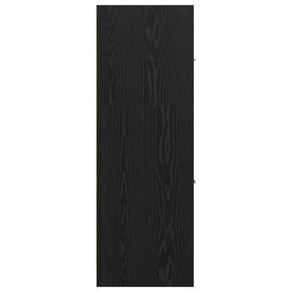 vidaXL Apothecary Cabinet Black oak 30 x 41 x 118 cm Engineered wood