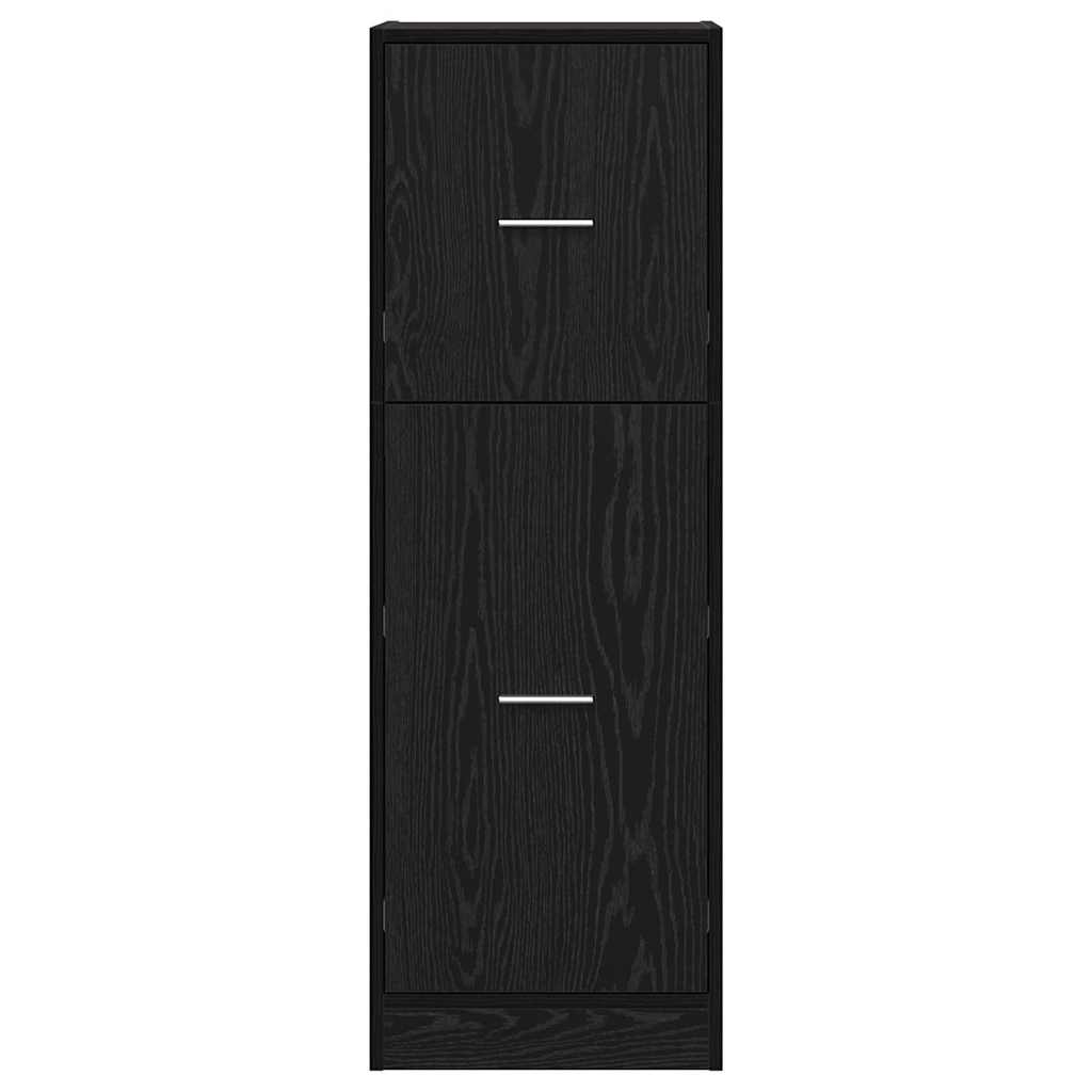 vidaXL Apothecary Cabinet Black oak 40 x 41 x 118 cm Engineered wood
