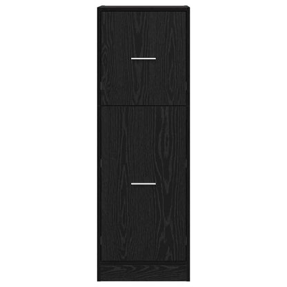vidaXL Apothecary Cabinet Black oak 40 x 41 x 118 cm Engineered wood
