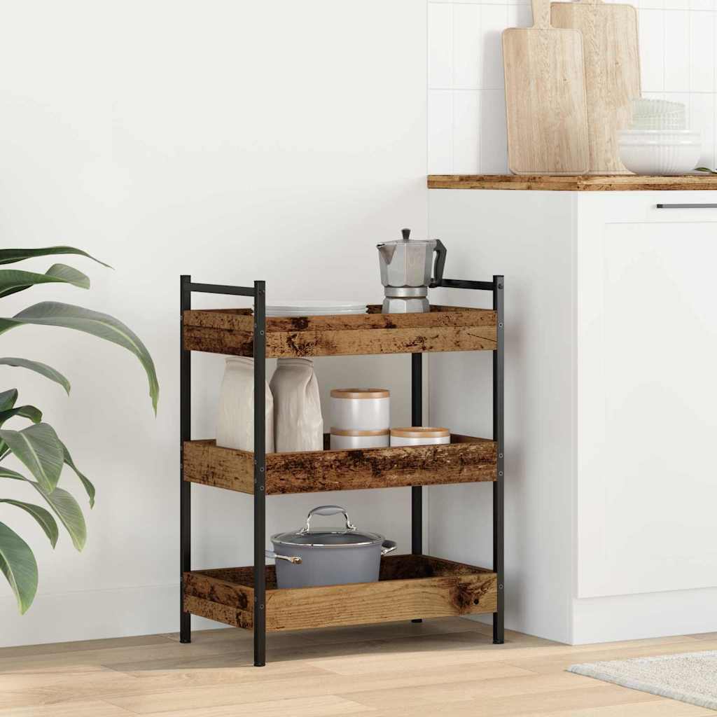 vidaXL Kitchen Trolley Old wood 50 x 30 x 70 cm Engineered Wood