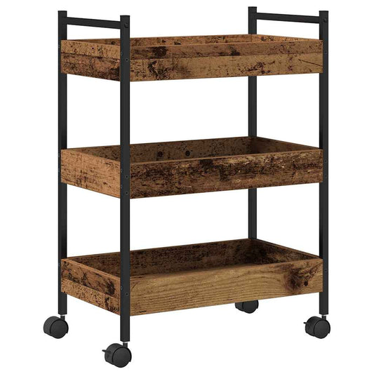 vidaXL Kitchen Trolley Old wood 50 x 30 x 70 cm Engineered Wood