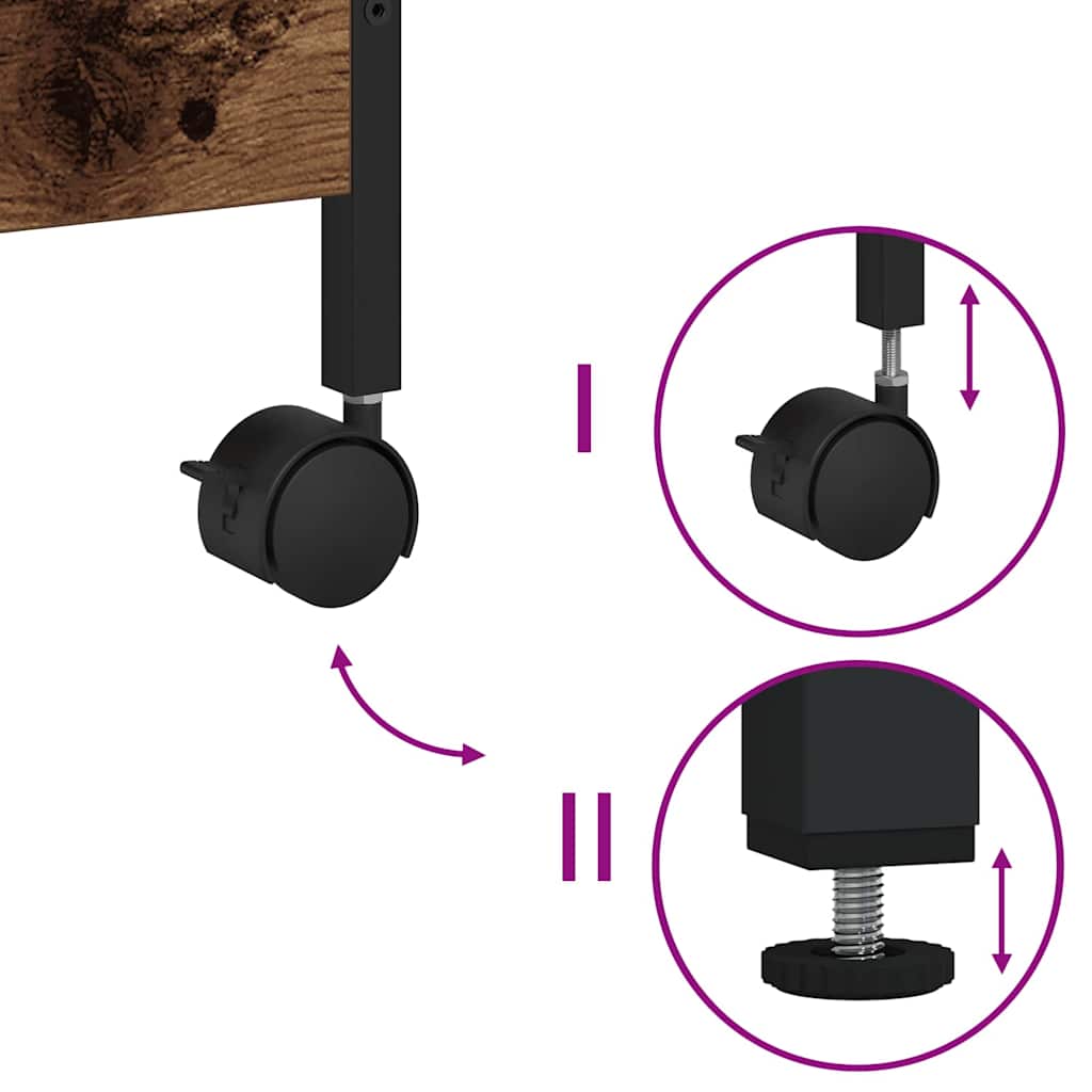 vidaXL Kitchen Trolley Old wood 50 x 30 x 70 cm Engineered Wood