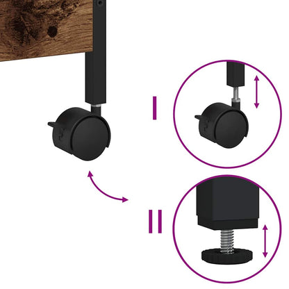 vidaXL Kitchen Trolley Old wood 50 x 30 x 70 cm Engineered Wood