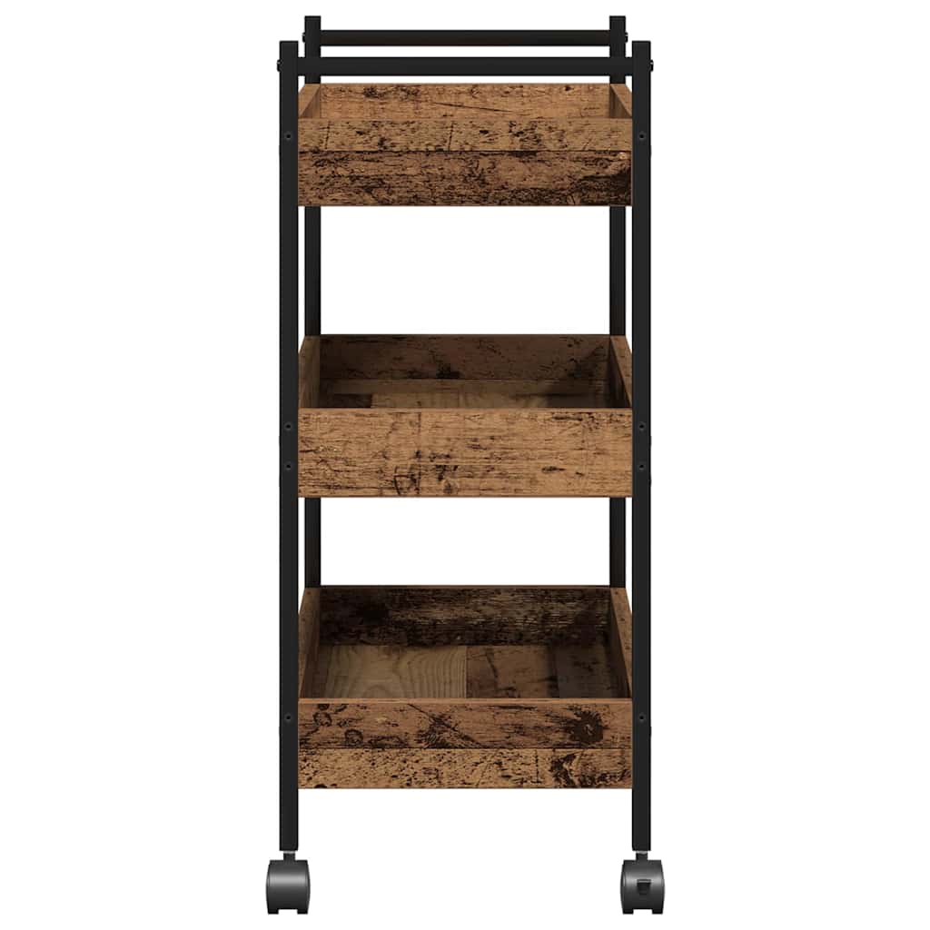 vidaXL Kitchen Trolley Old wood 50 x 30 x 70 cm Engineered Wood