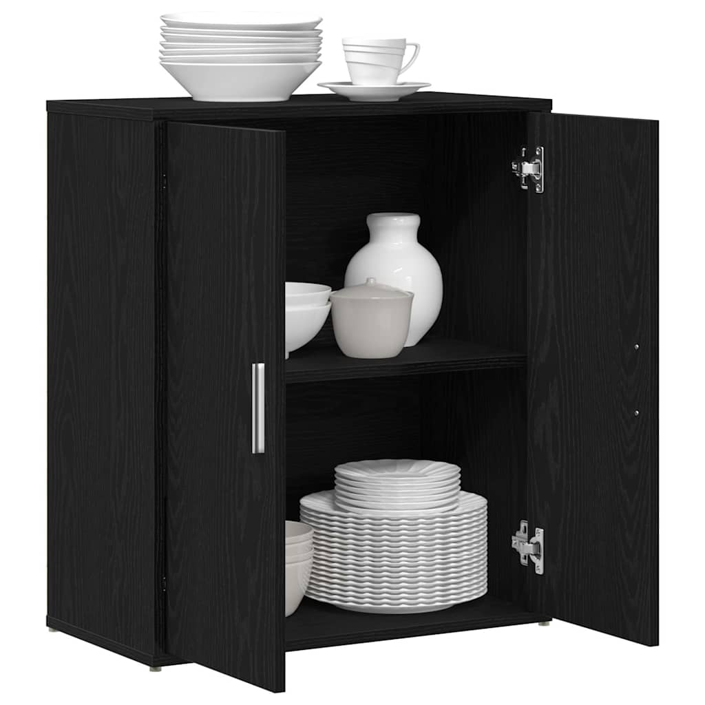 vidaXL Sideboard Black Oak 60x31x70 cm Engineered Wood