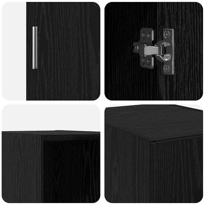 vidaXL Wall-Mounted Cabinet Wall-mounted Black Oak 30 x 42.5 x 39.5 cm