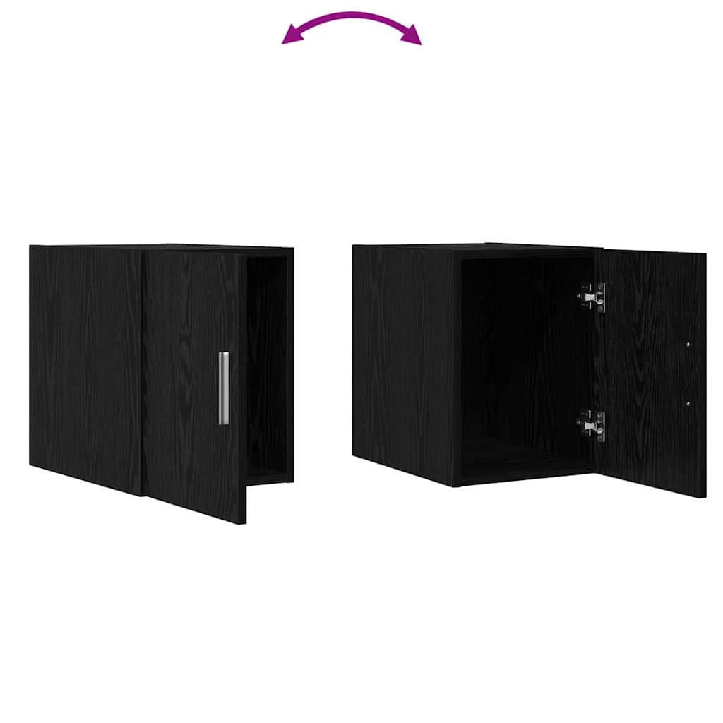 vidaXL Wall-Mounted Cabinet Wall-mounted Black Oak 30 x 42.5 x 39.5 cm