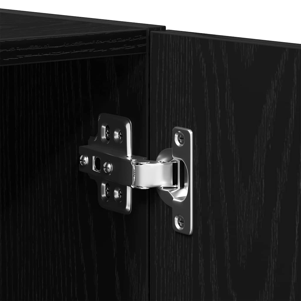 vidaXL Wall Cabinet Black oak 70 x 42.5 x 40 cm Engineered wood