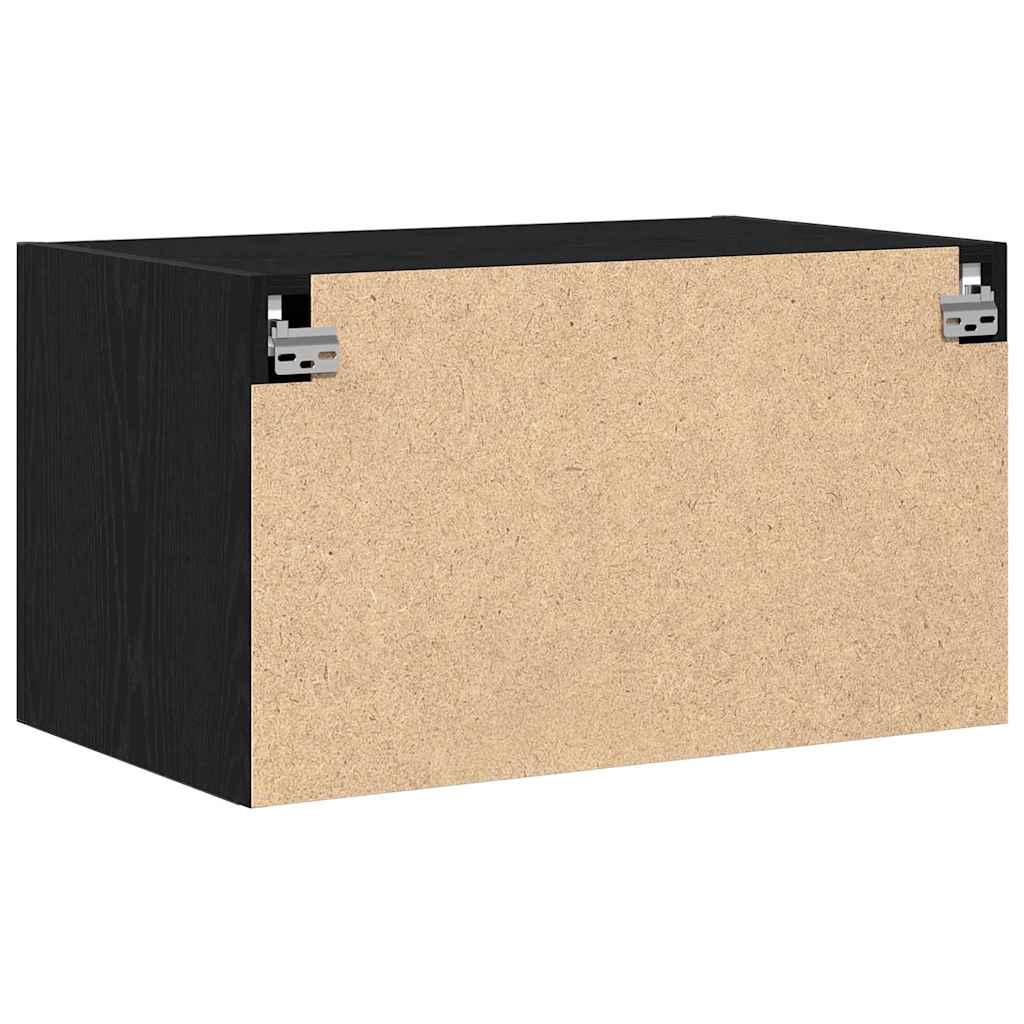 vidaXL Wall Cabinet Black oak 70 x 42.5 x 40 cm Engineered wood