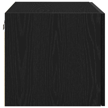 vidaXL Wall Cabinet Black oak 70 x 42.5 x 40 cm Engineered wood