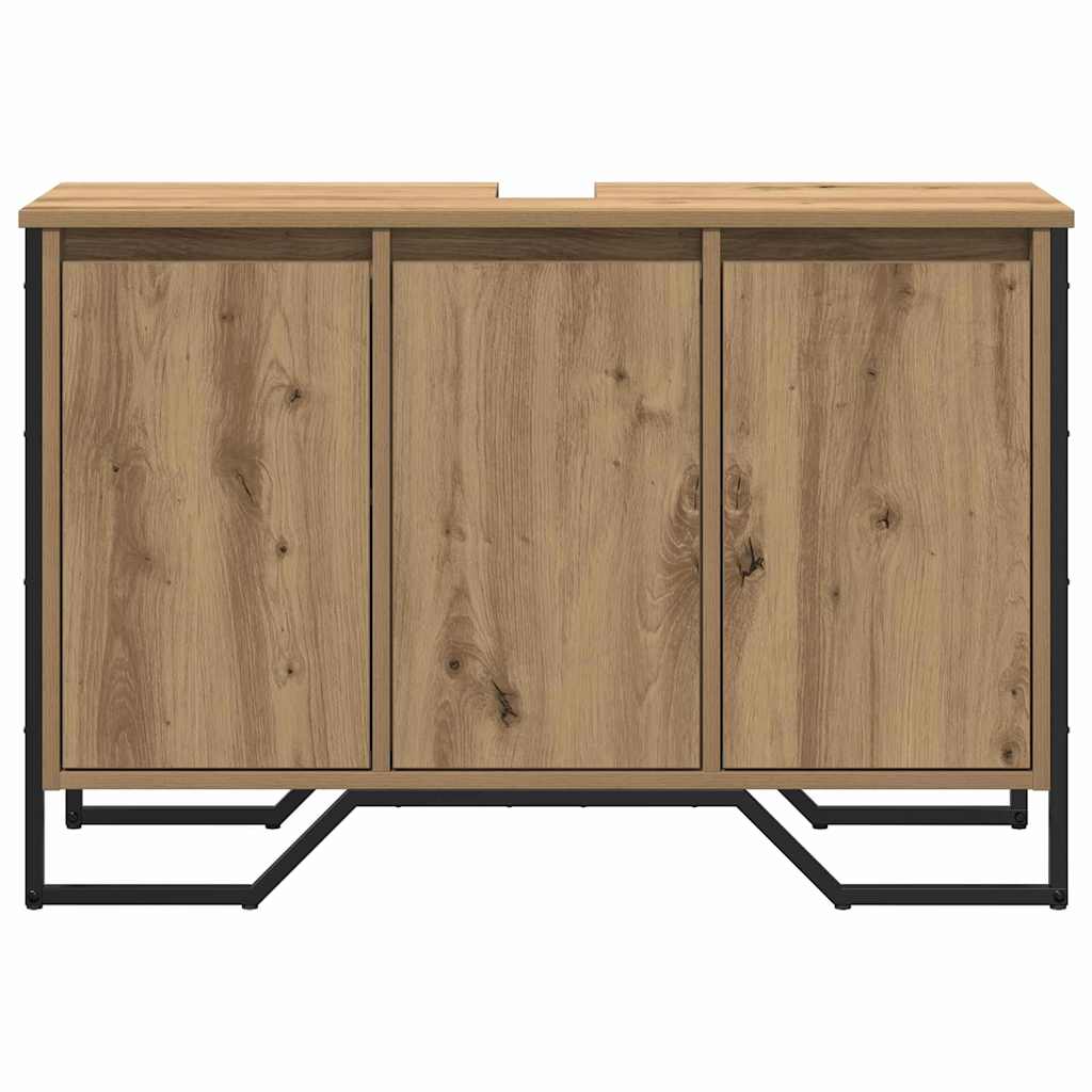 vidaXL Bathroom Sink Cabinet with Storage Artisan Oak 91 x 35 x 60 cm