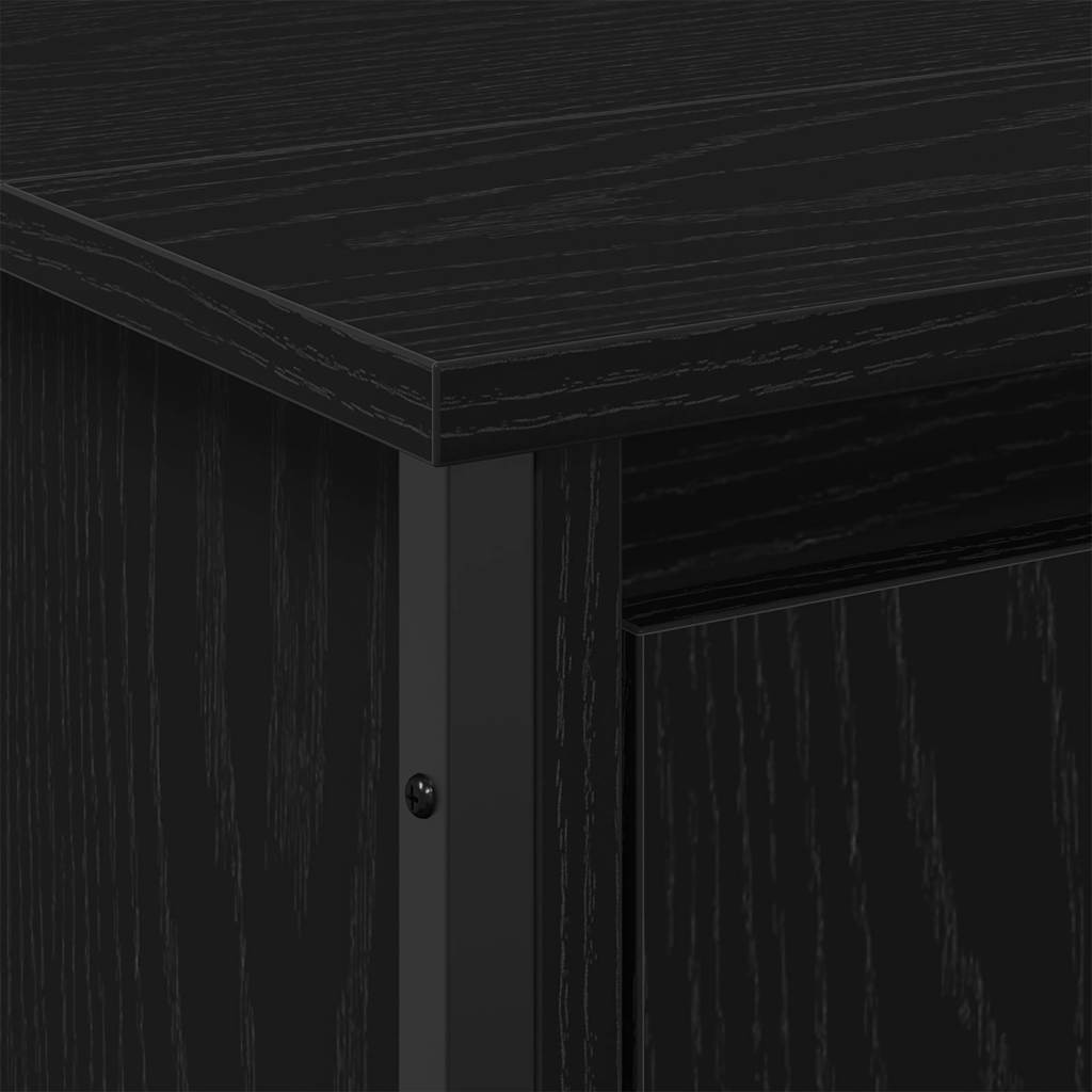 vidaXL Bathroom Sink Cabinet Black Oak 91 x 35 x 60 cm Engineered wood
