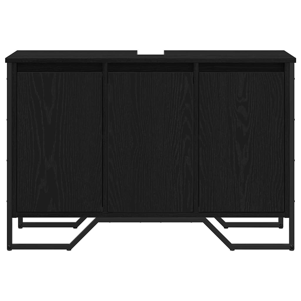 vidaXL Bathroom Sink Cabinet Black Oak 91 x 35 x 60 cm Engineered wood