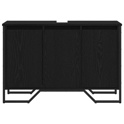 vidaXL Bathroom Sink Cabinet Black Oak 91 x 35 x 60 cm Engineered wood