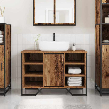 vidaXL Bathroom Sink Cabinet Old Wood 91 x 35 x 60 cm Engineered wood