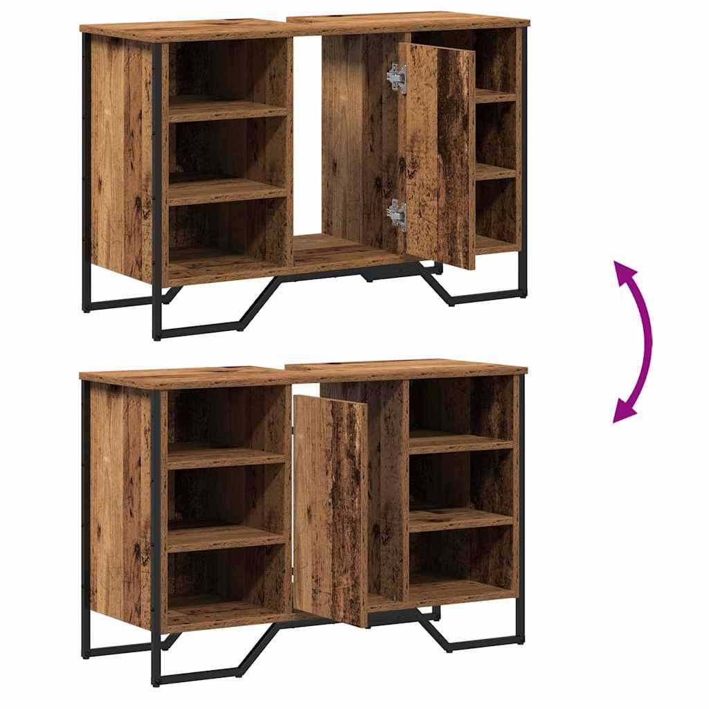 vidaXL Bathroom Sink Cabinet Old Wood 91 x 35 x 60 cm Engineered wood