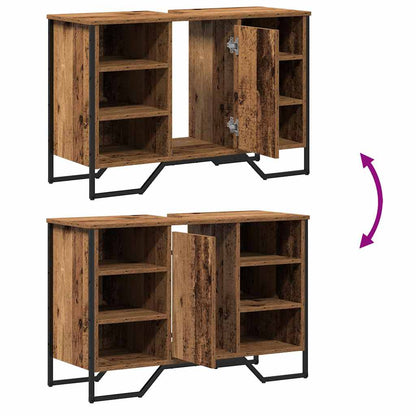 vidaXL Bathroom Sink Cabinet Old Wood 91 x 35 x 60 cm Engineered wood