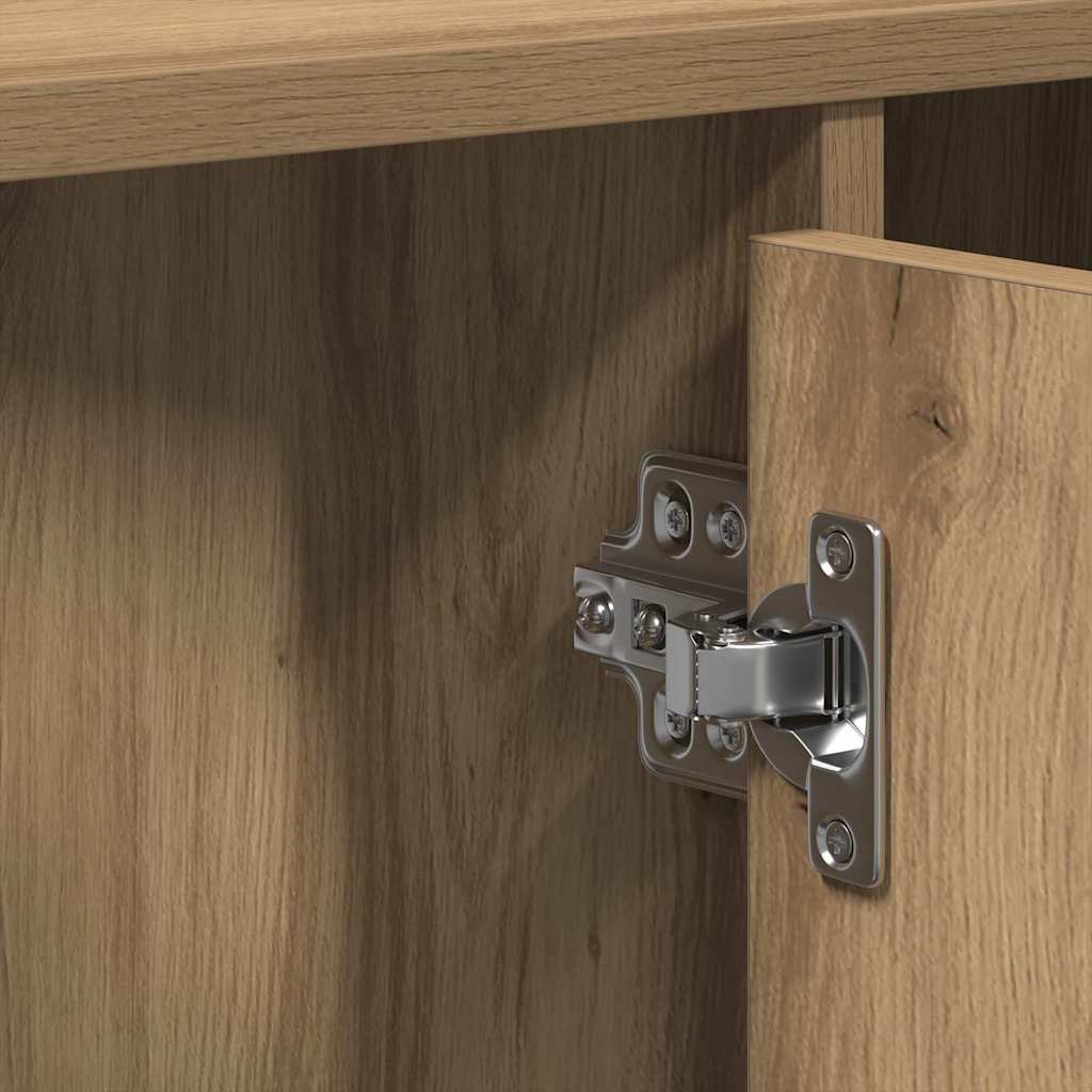 vidaXL Bathroom Sink Cabinet with Shelf Artisan Oak 91 x 35 x 60 cm