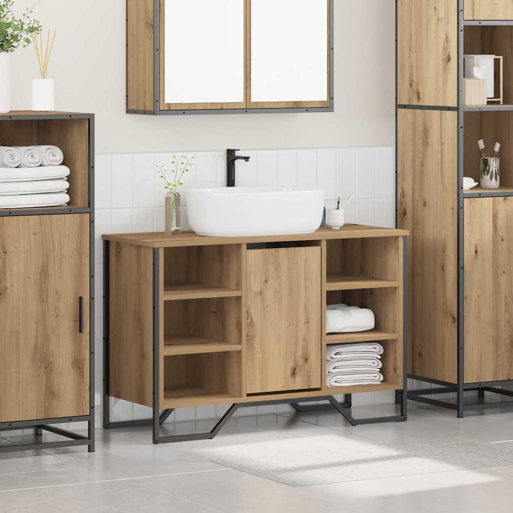 vidaXL Bathroom Sink Cabinet Artisan Oak 91 x 35 x 60 cm