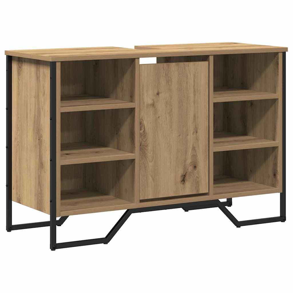vidaXL Bathroom Sink Cabinet with Shelf Artisan Oak 91 x 35 x 60 cm