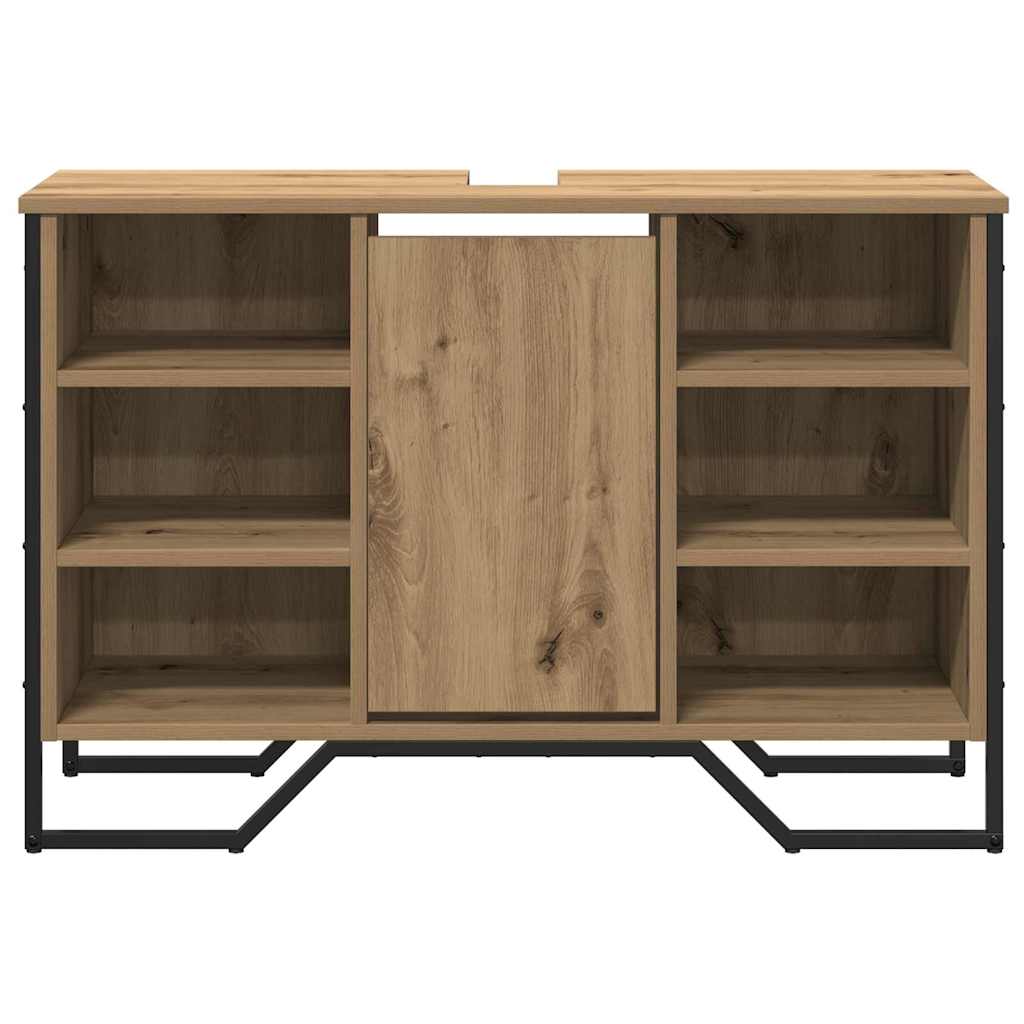 vidaXL Bathroom Sink Cabinet with Shelf Artisan Oak 91 x 35 x 60 cm