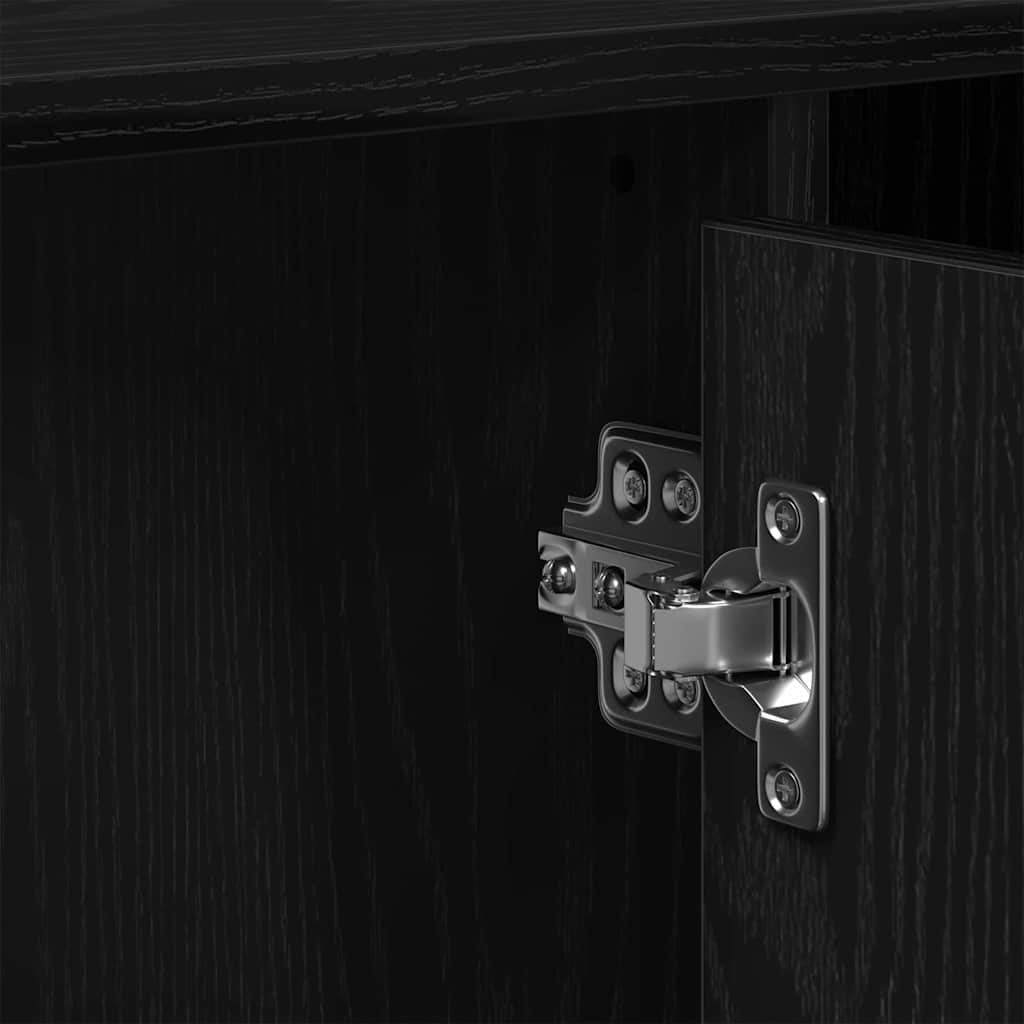 vidaXL Bathroom Sink Cabinet Black Oak 91 x 35 x 60 cm Engineered wood