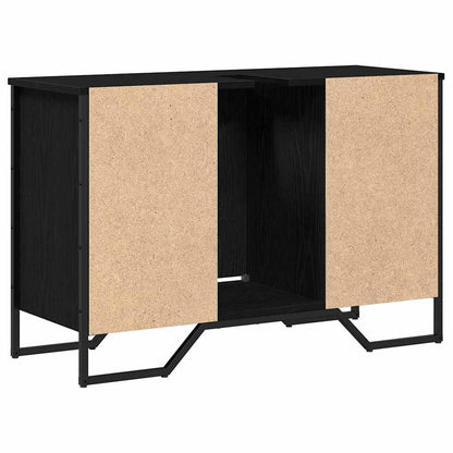 vidaXL Bathroom Sink Cabinet Black Oak 91 x 35 x 60 cm Engineered wood