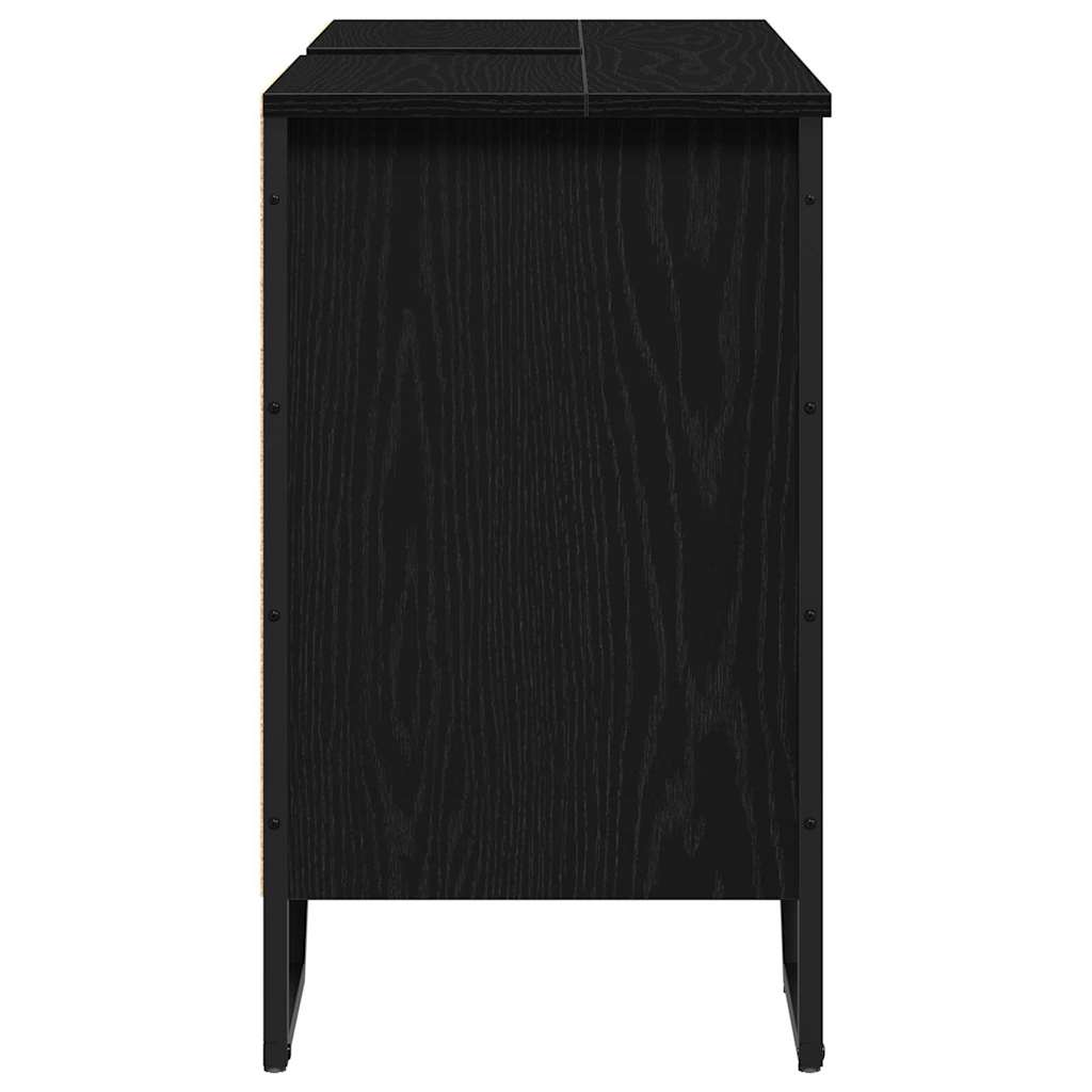 vidaXL Bathroom Sink Cabinet Black Oak 91 x 35 x 60 cm Engineered wood