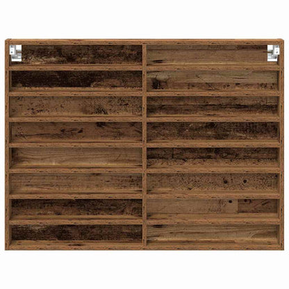 vidaXL Display Cabinet Old Wood 100 x 8.5 x 75 cm Engineered Wood