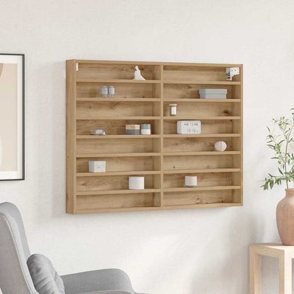 vidaXL Display Cabinet Wall-Mounted Artisan Oak 100 x 8.5 x 75 cm