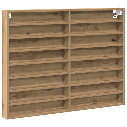 vidaXL Display Cabinet Artisan Oak 100 x 8.5 x 75 cm Engineered Wood