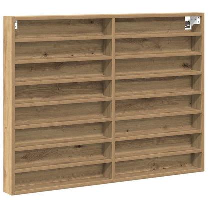vidaXL Display Cabinet Wall-Mounted Artisan Oak 100 x 8.5 x 75 cm